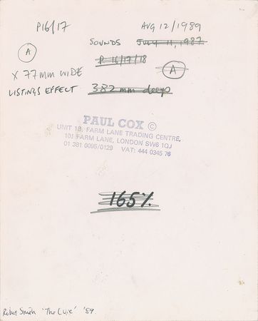 Lot #4262 The Cure: Robert Smith Original Vintage Photograph - Image 2