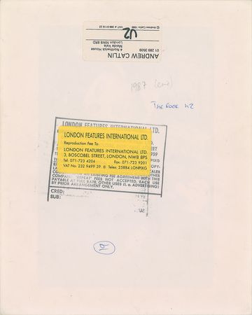 Lot #4277  U2: Bono and The Edge Pair of Original Vintage Photographs - Image 4