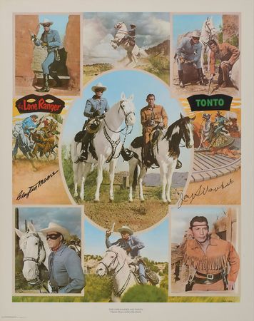 Lot #4407 The Lone Ranger: Moore and Silverheels Signed Lithograph - Image 2
