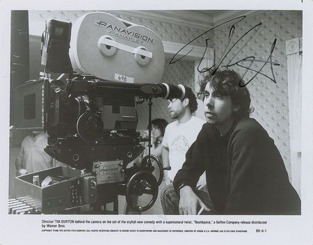 Lot #4485 Tim Burton Signed Photograph - Image 1