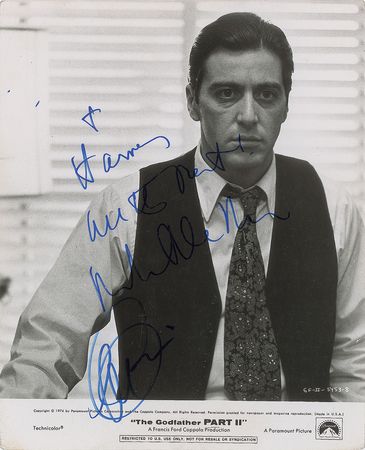Lot #4512 Al Pacino and Robert DeNiro Signed Photograph - Image 2