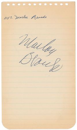 Lot #4484 Marlon Brando Signature - Image 2