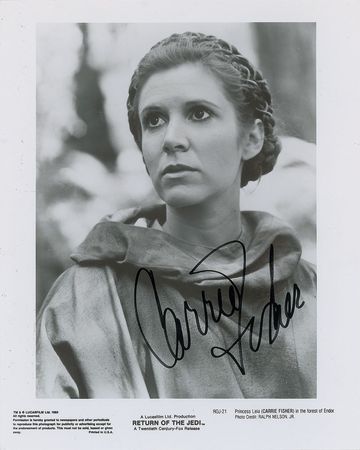 Lot #4497 Carrie Fisher Signed Photograph - Image 1