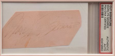 Lot #4320 Marilyn Monroe Signature - Image 2