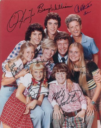 Lot #4397 The Brady Bunch Oversized Signed Photograph  - Image 1