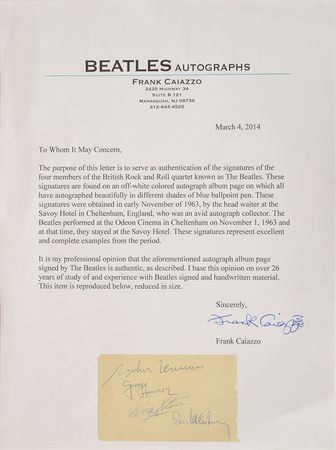 Lot #4003  Beatles 1963 Signatures - Image 3