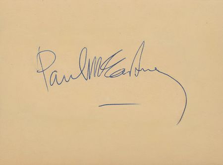 Lot #4008  Beatles Signed Menu with Paul McCartney Signed Sheet - Image 3