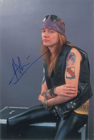 Lot #4273 Axl Rose Signed Oversized Signed Photograph - Image 1