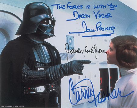 Lot #4429  Star Wars Signed Photograph: Fisher, Prowse, Jones - Image 2