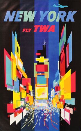Lot #4539  TWA New York Advertising Poster - Image 2