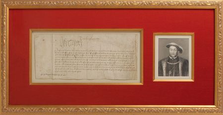 Lot #2001 King Henry VIII Signed Document: Exceedingly rare Henry VIII document connected to Anne Boleyn’s treason - Image 2