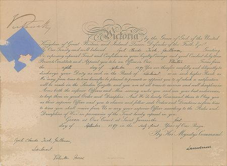 Lot #27 Queen Victoria Signed Document Signed