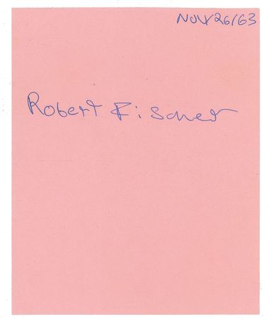 Lot #923 Bobby Fischer Signature - Image 1