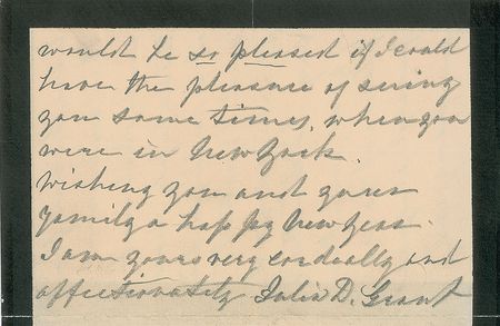 Lot #195 Julia D. Grant Handwritten Letter Signed - Image 2