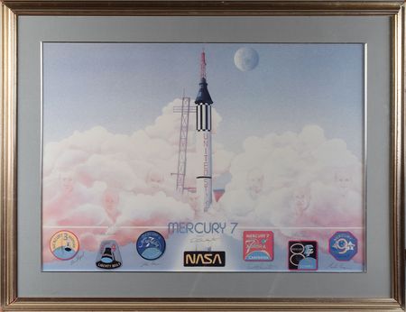 Lot #400 Mercury Astronauts Print - Image 1