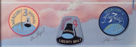 Lot #400 Mercury Astronauts Print - Image 3