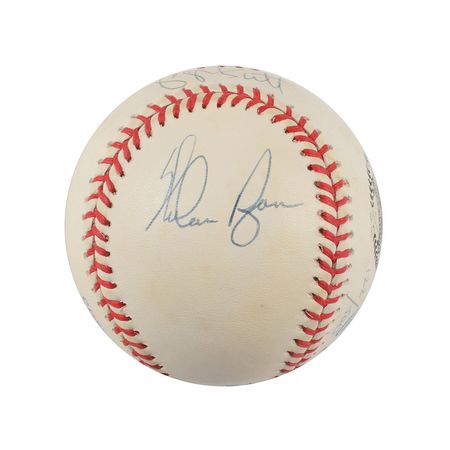 Lot #931 Baseball Hall of Famers: Class of 1999 Baseball - Image 1