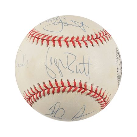Lot #931 Baseball Hall of Famers: Class of 1999 Baseball - Image 3