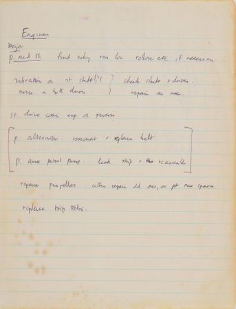 Lot #316 DNA: Francis Crick: Handwritten notes with arithmetic and a 