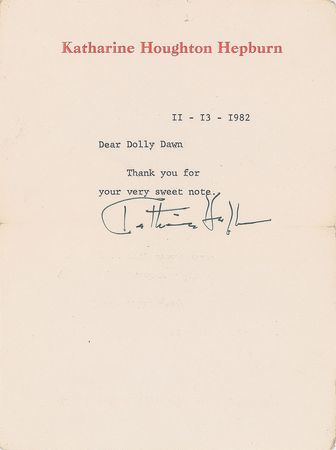 Lot #861 Katharine Hepburn Letters - Image 2