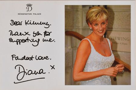 Lot #111 Princess Diana Signed Photo Invite for Christie's Dress Sale: 