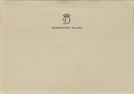 Lot #111 Princess Diana Signed Photo Invite for Christie's Dress Sale: 