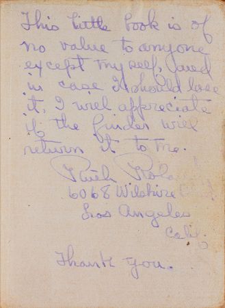 Lot #694 Ruth Roland's Autograph Book Autograph Book - Image 1