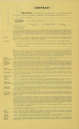Lot #268 Harley-Davidson: William H. Davidson Signed Document - Image 2