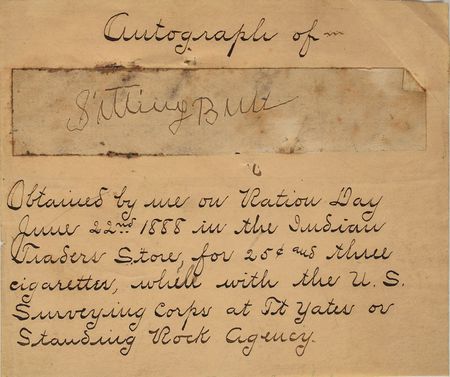 Lot #298 Sitting Bull: Rare signature from the esteemed Lakota leader - Image 1