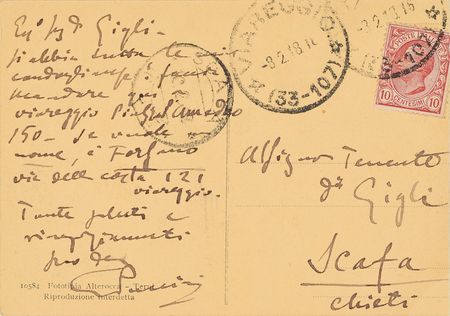 Lot #555 Giacomo Puccini Handwritten Letter Signed - Image 1