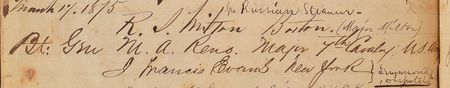 Lot #297 Marcus Reno and Theodore Roosevelt: Egyptian shipping ledger signed by Teddy Roosevelt and a controversial figure of Little Bighorn - Image 3
