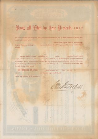 Lot #271 Henry Wells and William Fargo Signed Document - Image 2