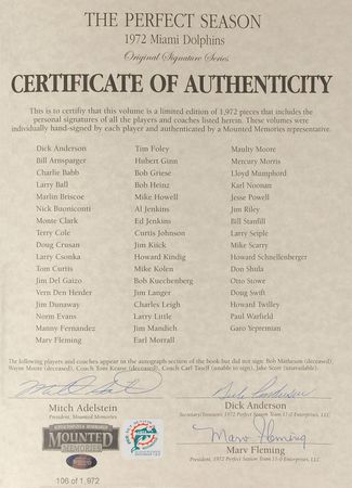 Lot #946 Miami Dolphins Book - Image 2