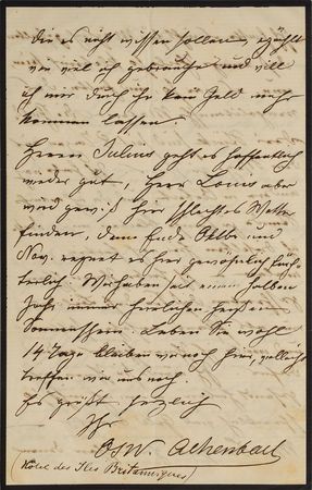 Lot #458 Oswald Achenbach Handwritten Letter Signed - Image 4