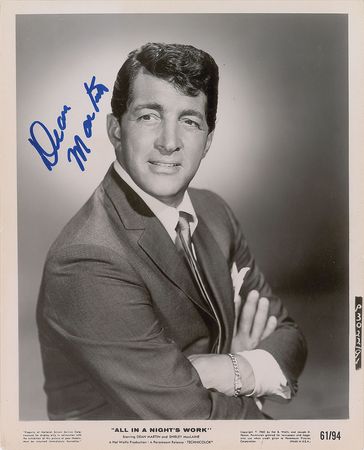 Lot #768 Dean Martin Signed Photograph