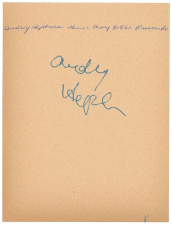 Lot #738 Audrey Hepburn Signature