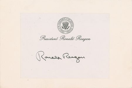 Lot #789 Ronald Reagan Signature