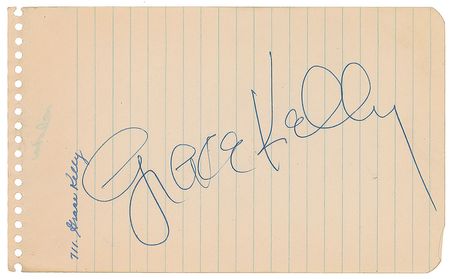 Lot #747 Grace Kelly Signature