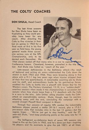 Lot #928 Baltimore Colts: 1967 Program - Image 1