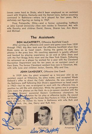 Lot #928 Baltimore Colts: 1967 Program - Image 2