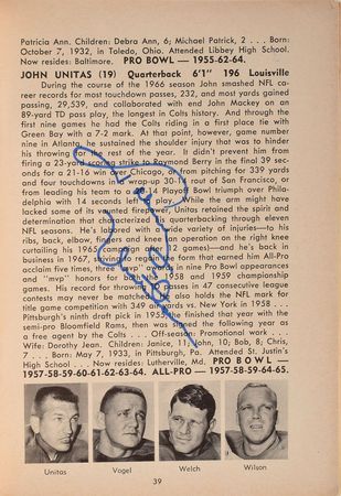 Lot #928 Baltimore Colts: 1967 Program - Image 4