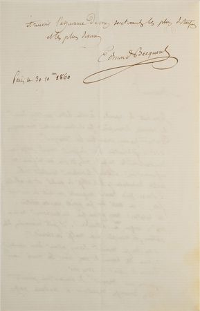 Lot #272 Edmond Becquerel Handwritten Letter Signed - Image 2