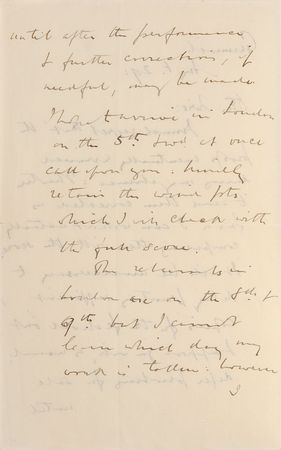 Lot #553 Edward Elgar Handwritten Letter Signed - Image 2