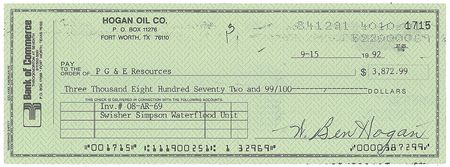 Lot #940 Ben Hogan Checks - Image 3