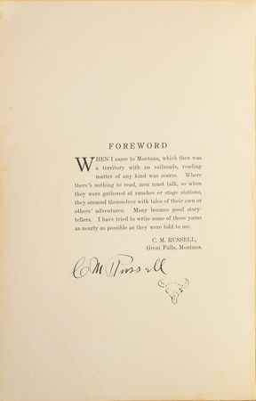 Lot #450 Charles M. Russell: Small sketch by the revered Old West illustrator - Image 1