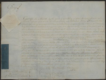 Lot #8 King George III Signed Document: King George appoints the governor of Dartmouth Castle - Image 2