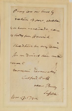 Lot #337 Charles Cornwallis Handwritten Letter Signed - Image 1