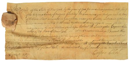 Lot #254 Robert Livingston, Sr Signed Document - Image 1