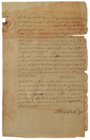 Lot #255 Robert Livingston, Sr and Marinus Willett Signed Document - Image 1