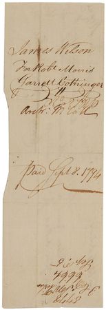 Lot #239 James Wilson Signed Document - Image 1